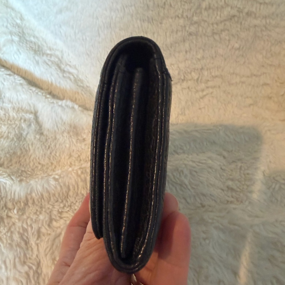 Michael Kors Fulton Continental Black Pebbled Leather Wallet 8x4 - Picture 9 of 12